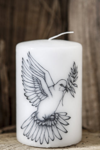 Meditation Candle: White Dove